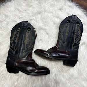 Durango Western Cowboy Boots in Black and Mahogany size Men’s 11.5D